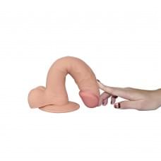 Фаллоимитатор с мошонкой LoveToy Dildo The Ultra Soft Dude 9,0 Телесный