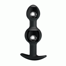 Анальная пробка Pretty Love silicone Anal balls Черная 10.4 см