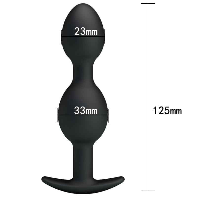 Анальная пробка Pretty Love silicone Anal balls Черная 12.5 см Анальная пробка Pretty Love silicone Anal balls Черная 12.5 см