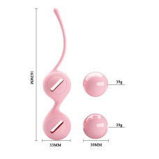 Вагинальные шарики Pretty Love Kegel Balls Розовые 3.2 см