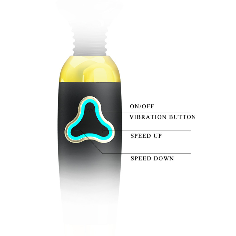 Вибратор LyBaile Pretty Love Body Wand Черный/Золотой Вибратор LyBaile Pretty Love Body Wand Черный/Золотой