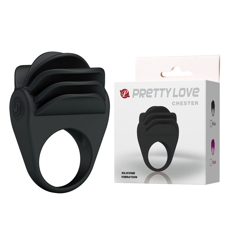 Эрекционное кольцо Pretty Love Chester Silicone Vibrating Cock Ring Черное Эрекционное кольцо Pretty Love Chester Silicone Vibrating Cock Ring Черное