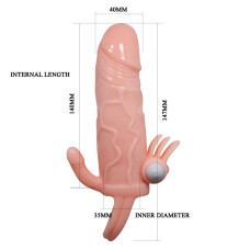 Насадка на член LyBaile Brave Men Vibrating Sleeve Тілесна