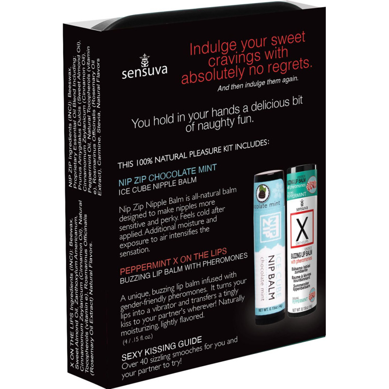 Подарочный набор Sensuva Lips & Nips Pleasure Kit - Chocolate Peppermint 2 x 4г