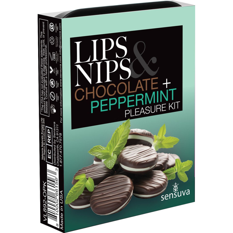 Подарочный набор Sensuva Lips & Nips Pleasure Kit - Chocolate Peppermint 2 x 4г