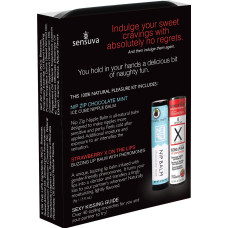 Подарочный набор Sensuva Lips & Nips Pleasure Kit - Chocolate Strawberry 2 x 4г