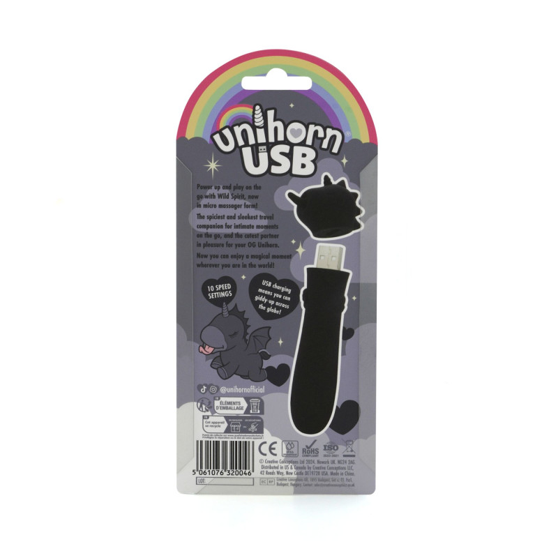 Вибратор-единорожка Unihorn USB Bullet - Wild Spirit, вибропуля, USB зарядка