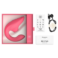 Вагинально-клиторальный стимулятор Womanizer Blend Vibrant Rose, вибрация + вакуум, 2 мотора
