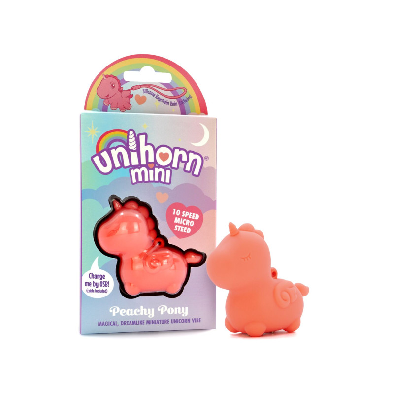 Вибратор мини-единорожка Unihorn Mini - Peachy Pony, брелок с вибрацией