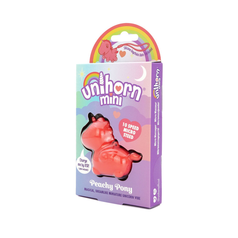 Вибратор мини-единорожка Unihorn Mini - Peachy Pony, брелок с вибрацией