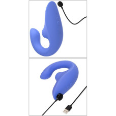 Вагинально-клиторальный стимулятор Womanizer Blend Vibrant Blue, вибрация + вакуум, 2 мотора
