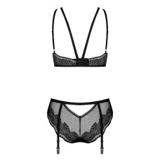 Комплект Obsessive Allastia 2-pcs set black L/XL
