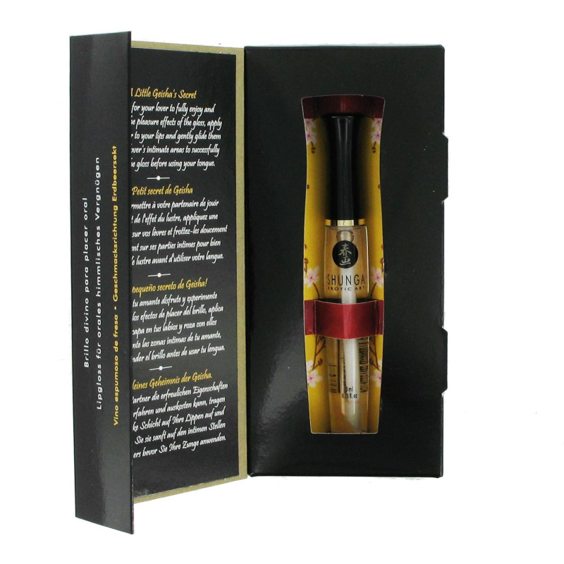 Стимулирующий блеск для губ Shunga LIPGLOSS Sparkling Strawberry Wine 10 мл Стимулирующий блеск для губ Shunga LIPGLOSS Sparkling Strawberry Wine 10 мл