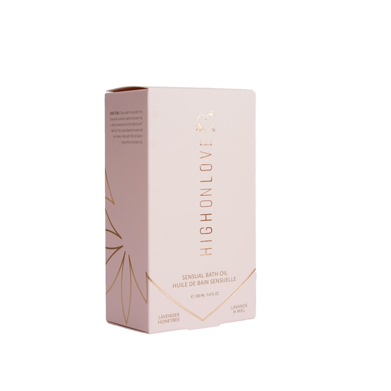 Масло для ванн HighOnLove Bath Oil - Lavender Honeybee с маслом семян конопли 100 мл