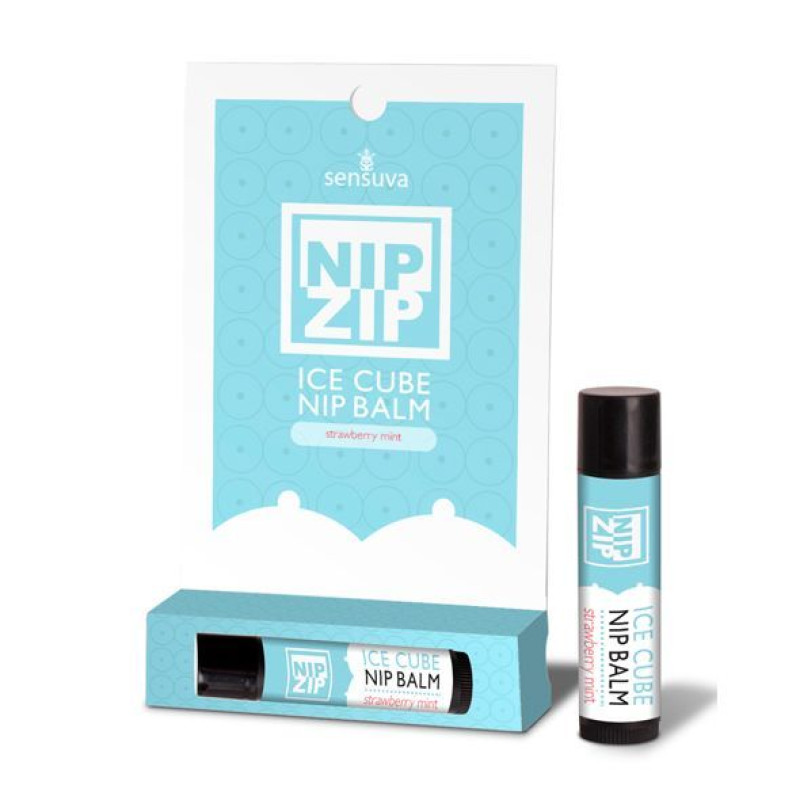 Охлаждающий бальзам для сосков Sensuva Nip Zip Strawberry Mint 4 гр Охлаждающий бальзам для сосков Sensuva Nip Zip Strawberry Mint 4 гр