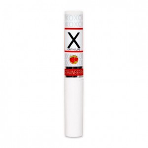 Стимулирующий бальзам для губ унисекс Sensuva X on the Lips Strawberry с феромонами