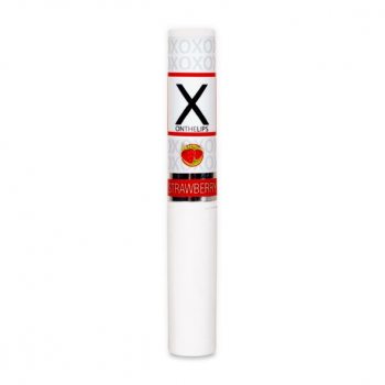 Стимулюючий бальзам для губ унісекс Sensuva X on the Lips Strawberry з феромонами