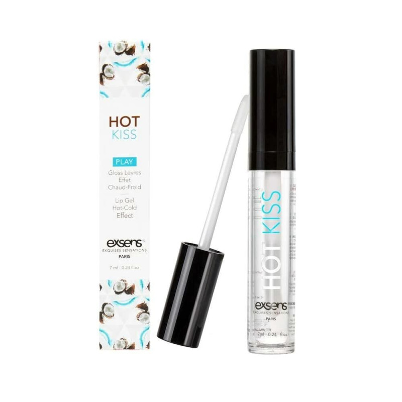 Стимулирующий блеск для губ EXSENS Coconut Hot Kiss 7 мл, согревает и охлаждает Стимулирующий блеск для губ EXSENS Coconut Hot Kiss 7 мл, согревает и охлаждает