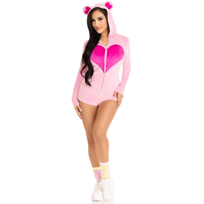 Комбінезон «Солодкий ведмедик» Leg Avenue Sweetheart Bear Velvet Romper M