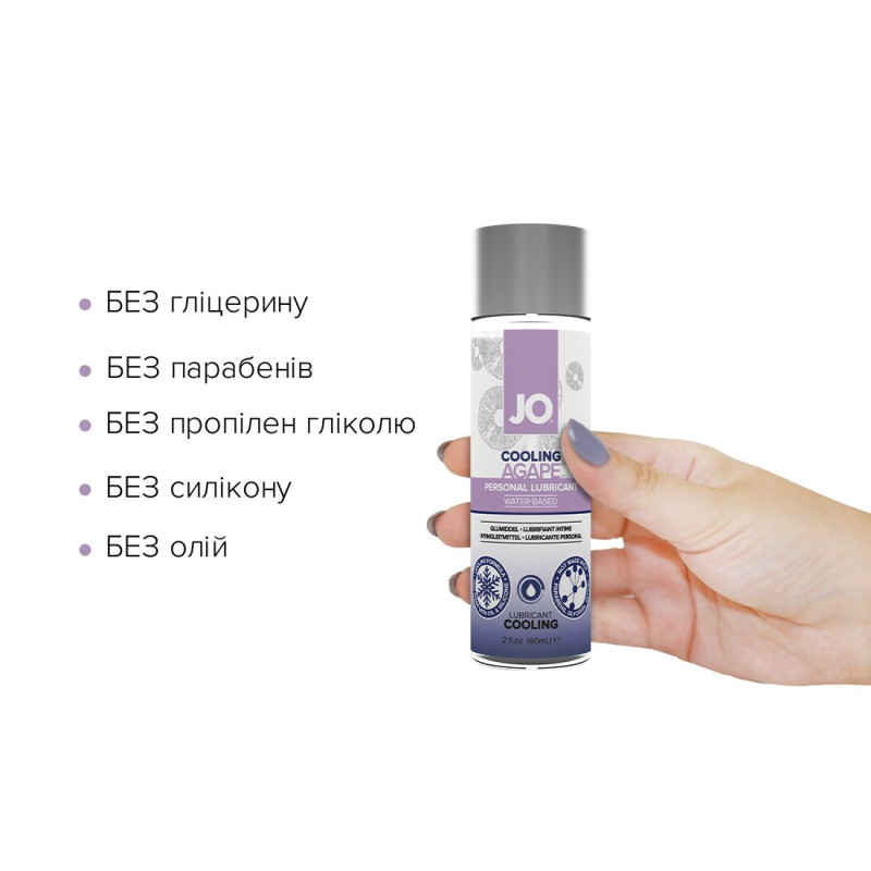 Лубрикант на водній основі System JO AGAPE COOLING 60 мл Лубрикант на водній основі System JO AGAPE COOLING 60 мл