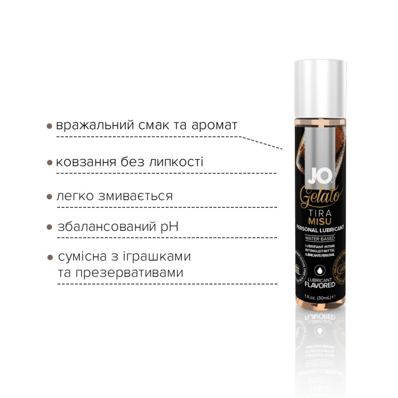 Лубрикант на водній основі System JO GELATO TIRAMISU 30 мл Лубрикант на водній основі System JO GELATO TIRAMISU 30 мл