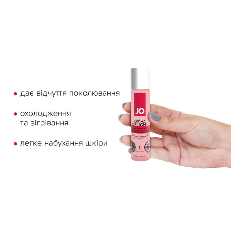 Збудливий гель для оральних ласк System JO ORAL DELIGHT STRAWBERRY SENSATION 30 мл
