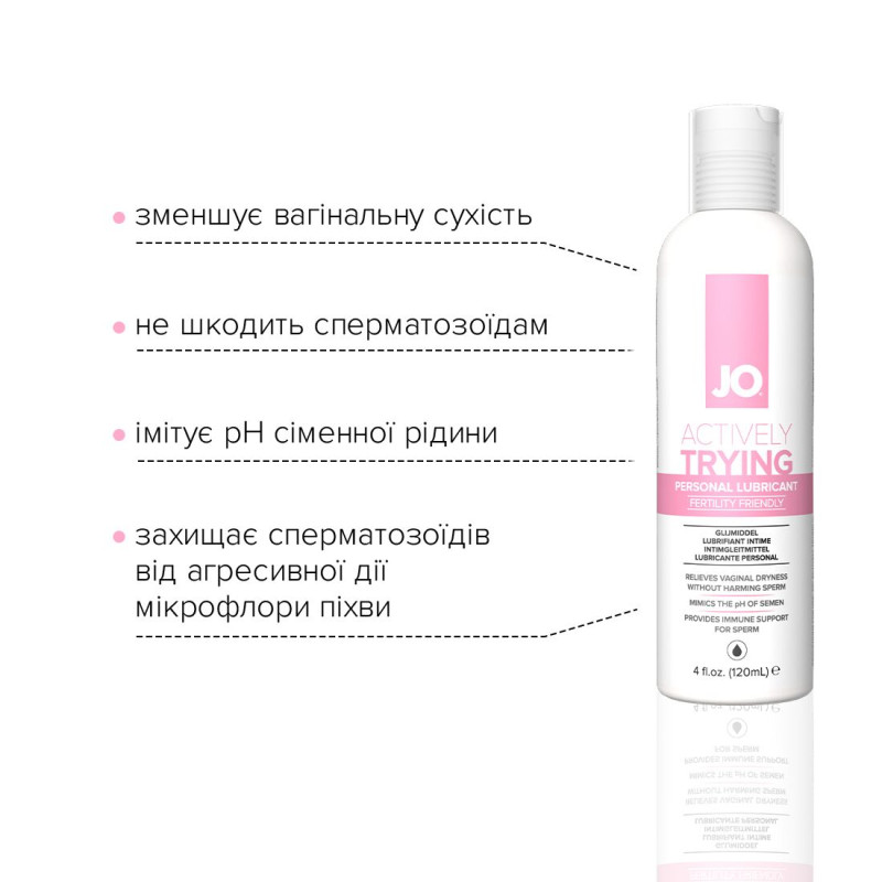 Лубрикант, що сприяє заплідненню System JO Actively Trying 120 мл Лубрикант, що сприяє заплідненню System JO Actively Trying 120 мл