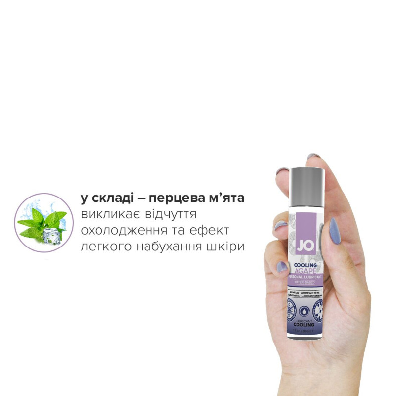 Лубрикант на водній основі System JO AGAPE COOLING 30 мл Лубрикант на водній основі System JO AGAPE COOLING 30 мл