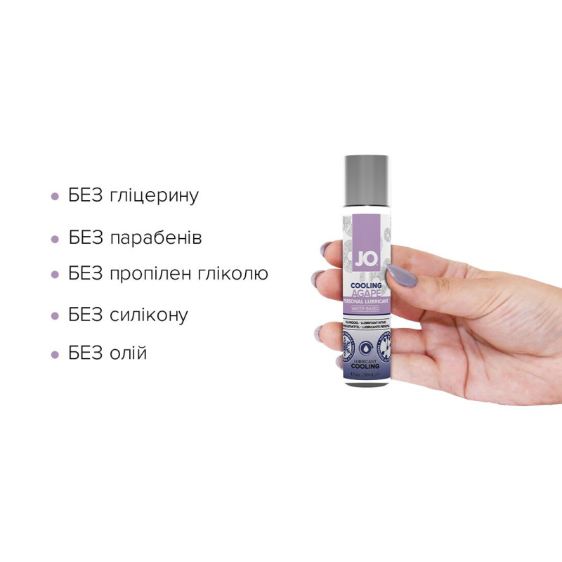 Лубрикант на водній основі System JO AGAPE COOLING 30 мл Лубрикант на водній основі System JO AGAPE COOLING 30 мл