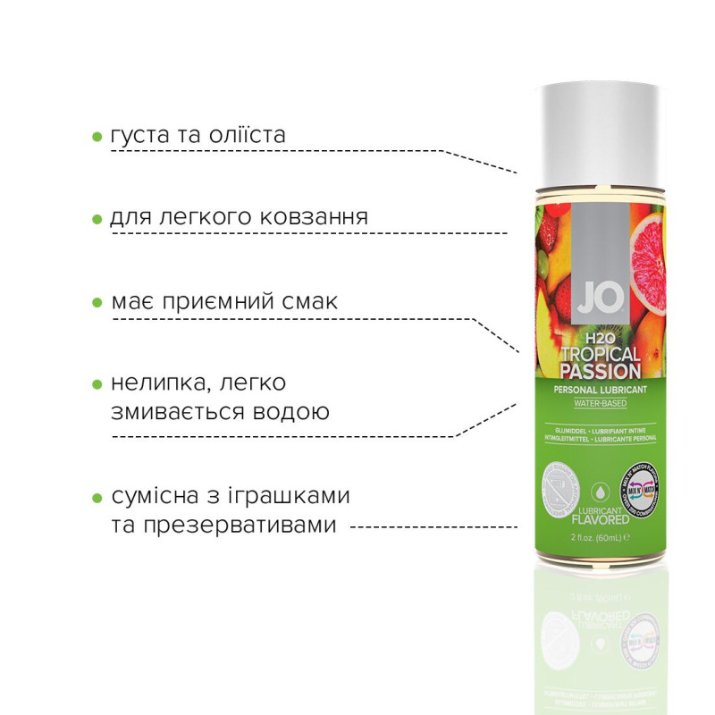 Мастило на водній основі System JO H2O Tropical Passion 60 мл Мастило на водній основі System JO H2O Tropical Passion 60 мл