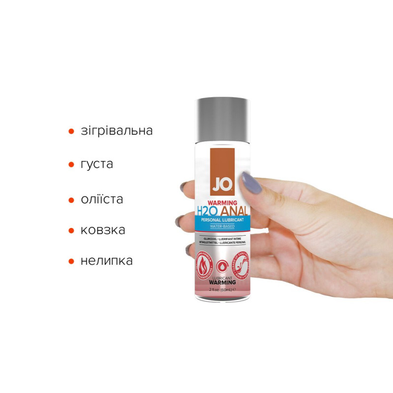 Лубрикант на водній основі System JO ANAL H2O WARMING 60 мл