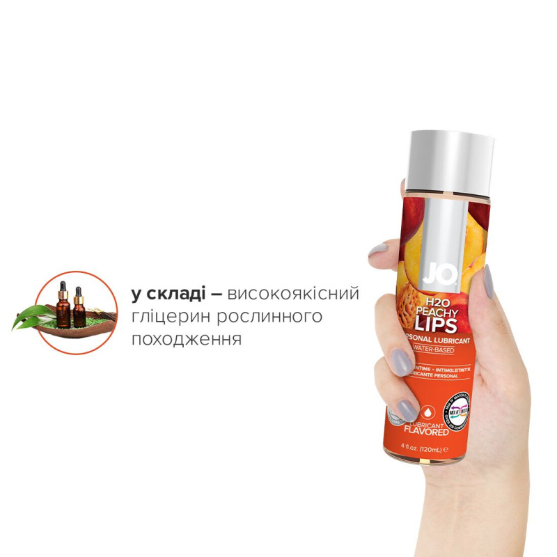 Лубрикант на водній основі System JO H2O PEACHY LIPS 120 мл