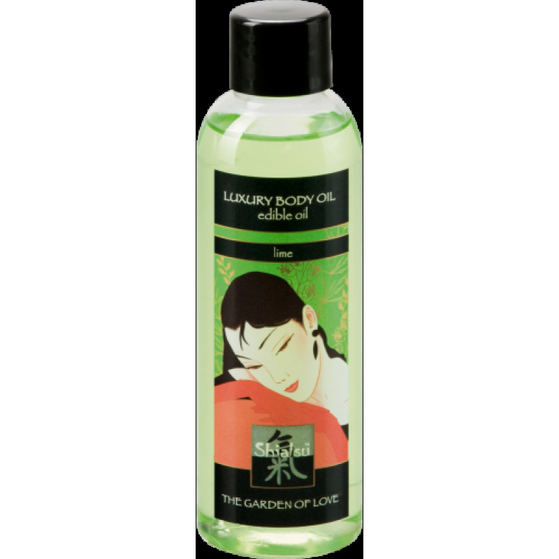 Їстівна олія для тіла Hot Shiatsu з ароматом Лайма 100 мл Їстівна олія для тіла Hot Shiatsu з ароматом Лайма 100 мл