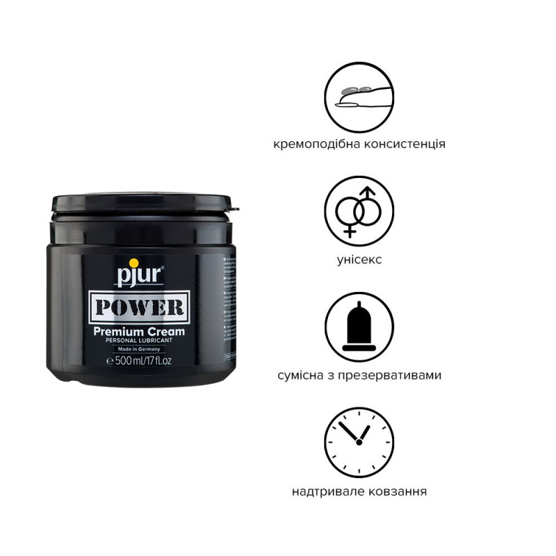 Лубрикант на комбінованій основі Pjur Power Premium Cream 500 мл Лубрикант на комбінованій основі Pjur Power Premium Cream 500 мл
