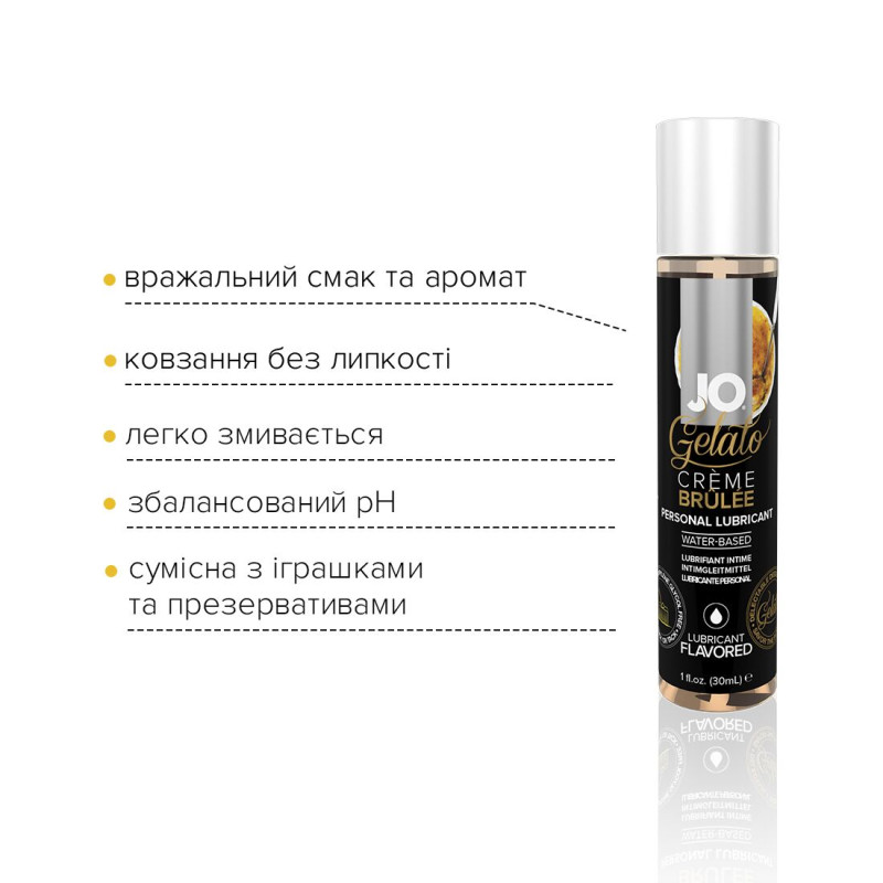 Лубрикант на водній основі System JO GELATO CREME BRULEE 30 мл