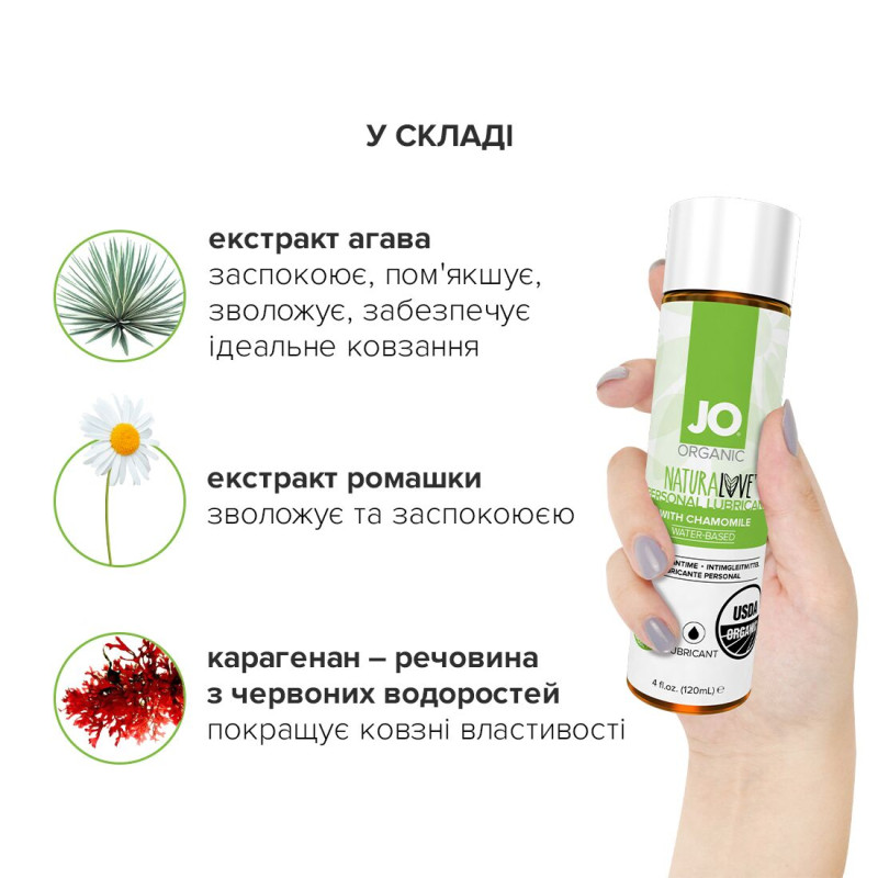 Лубрикант на водной основе System JO NATURALOVE ORGANIC 120 мл Лубрикант на водной основе System JO NATURALOVE ORGANIC 120 мл