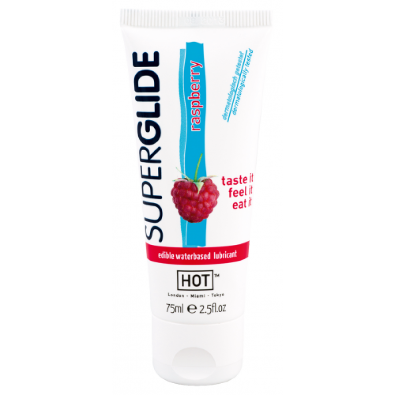 Малинова орально-вагінальна їстівна мастило на водній основі Hot 75 мл Малинова орально-вагінальна їстівна мастило на водній основі Hot 75 мл