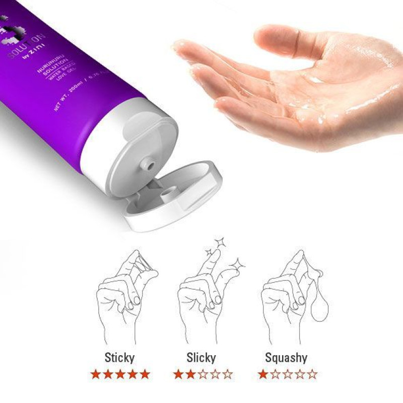 Густой увлажняющий лубрикант Zini Solution Nurunuru 200 мл, 2-в-1: для секса и массажа Густой увлажняющий лубрикант Zini Solution Nurunuru 200 мл, 2-в-1: для секса и массажа