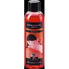 Съедобное масло для тела Hot Shiatsu с ароматом Клубники 100 мл