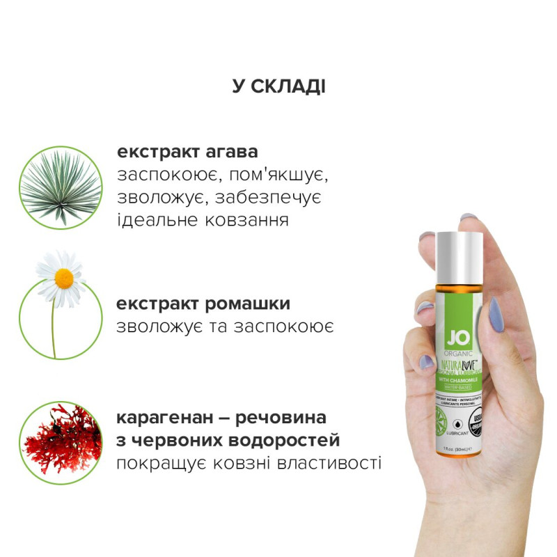 Лубрикант на водной основе System JO NATURALOVE ORGANIC 30 мл