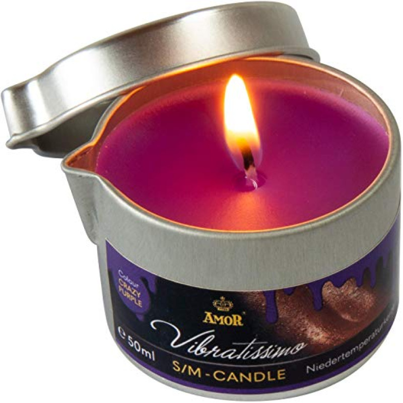 Массажная свеча Amor Vibratissimo Crazy Purple, 50 мл