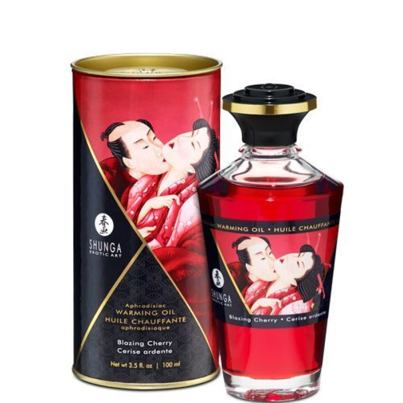 Олія Shunga Aphrodisiac Warming Oil Blazing Cherry 100 мл Олія Shunga Aphrodisiac Warming Oil Blazing Cherry 100 мл