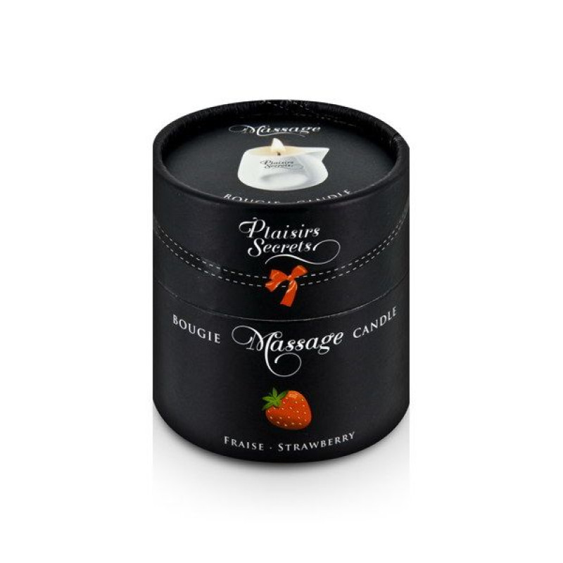Массажная свеча Plaisirs Secrets Клубничная 80 мл