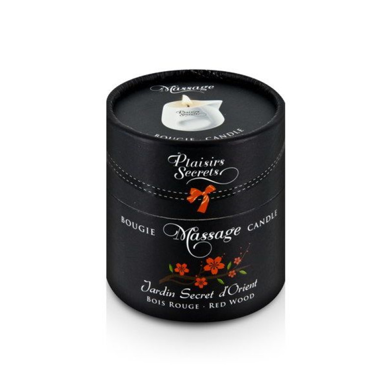 Массажная свеча Plaisirs Secrets с ароматом Красного Дерева 80 мл