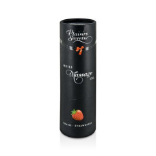 Массажное масло Plaisirs Secrets Strawberry (59 мл) с афродизиаками, съедобная, подарочная упаковка