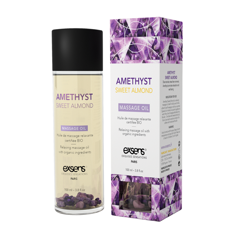 Масажна олія EXSENS Amethyst Sweet Almond (розслаблююча з аметистом) 100 мл Масажна олія EXSENS Amethyst Sweet Almond (розслаблююча з аметистом) 100 мл
