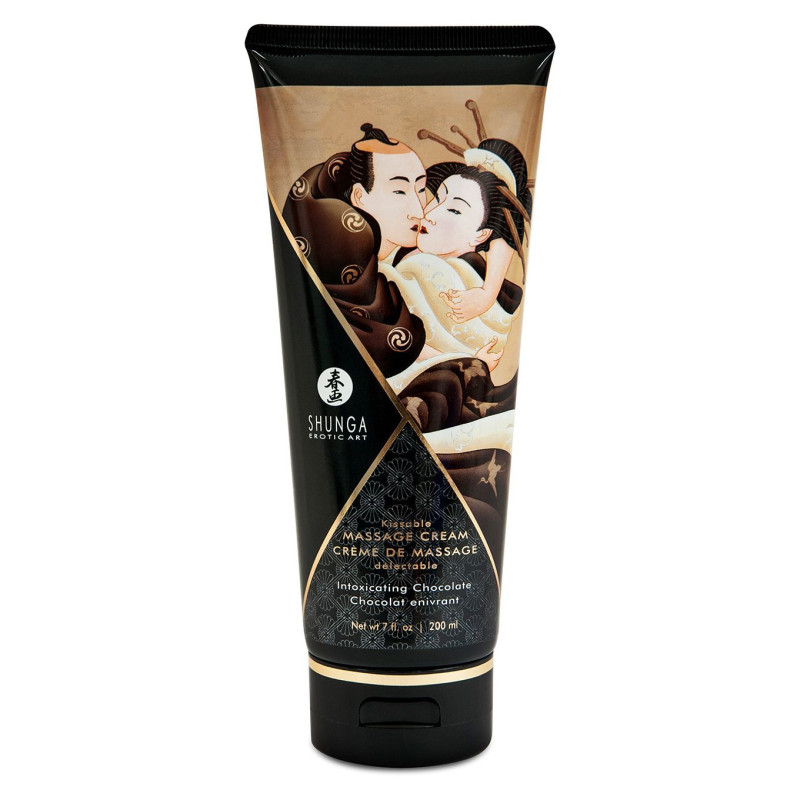 Съедобный массажный крем Shunga Kissable Massage Cream Intoxicating Chocolate 200 мл Съедобный массажный крем Shunga Kissable Massage Cream Intoxicating Chocolate 200 мл