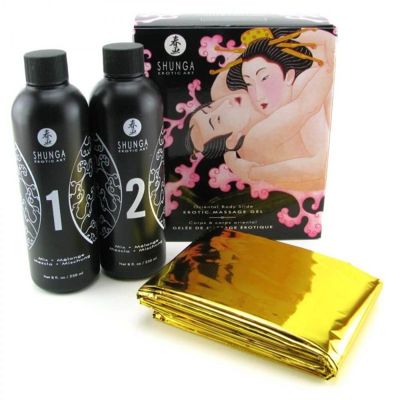 Гель для NURU масажу Shunga Oriental Body-to-Body Sparkling Strawberry Wine 2 x 225 мл