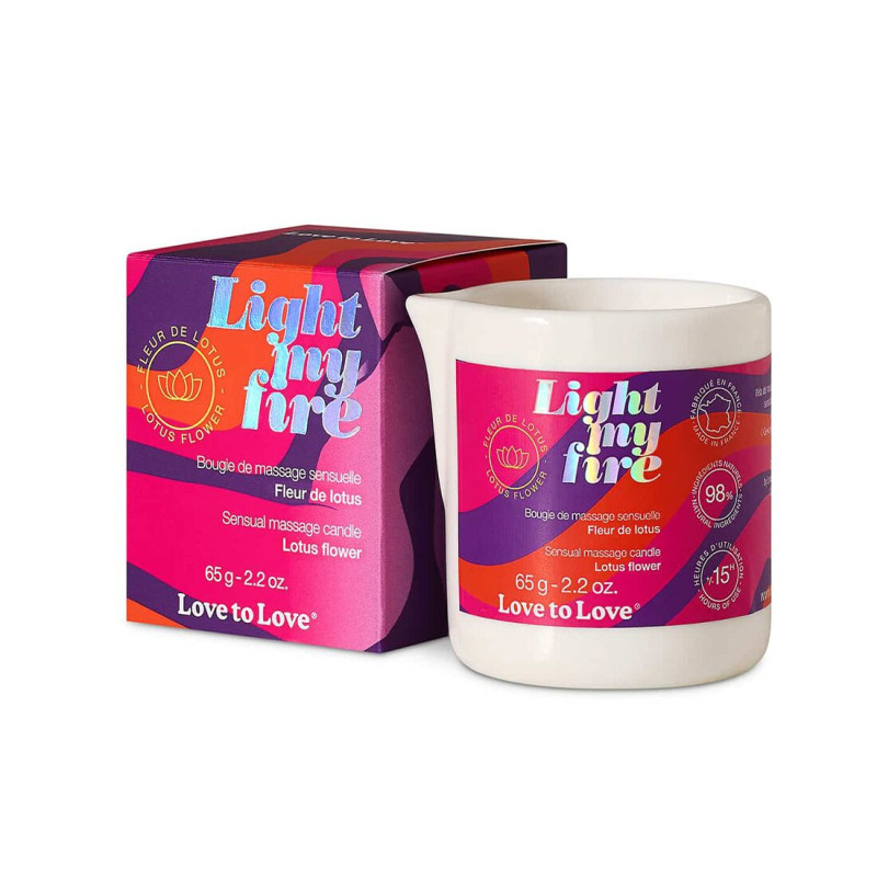 Массажная свеча Love To Love LIGHT MY FIRE Lotus (65 мл) Массажная свеча Love To Love LIGHT MY FIRE Lotus (65 мл)