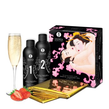 Гель для NURU массажа Shunga Oriental Body-to-Body Sparkling Strawberry Wine 2 x 225 мл